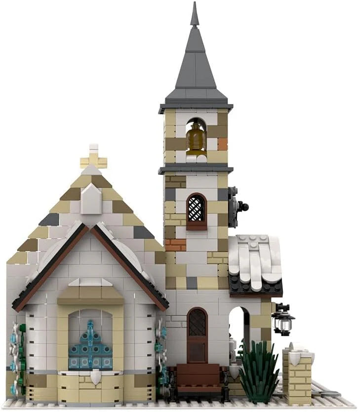 FILONA Christmas Country Church Building Block Kit, 1769 Pieces - MOC-147549