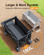 KEESTP Electric Utility Wagon, 300W, 330 Pounds, 6.5 Inch All-Terrain Wheels