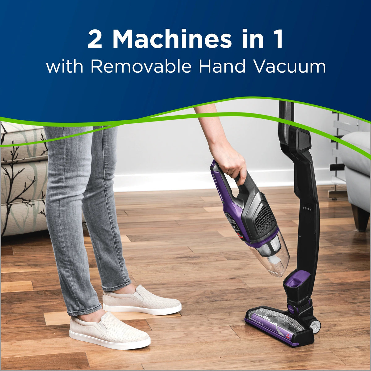 BISSELL PowerLifter Ion Pet Cordless Stick Vacuum With Removable Hand Vac, Purple - 3191