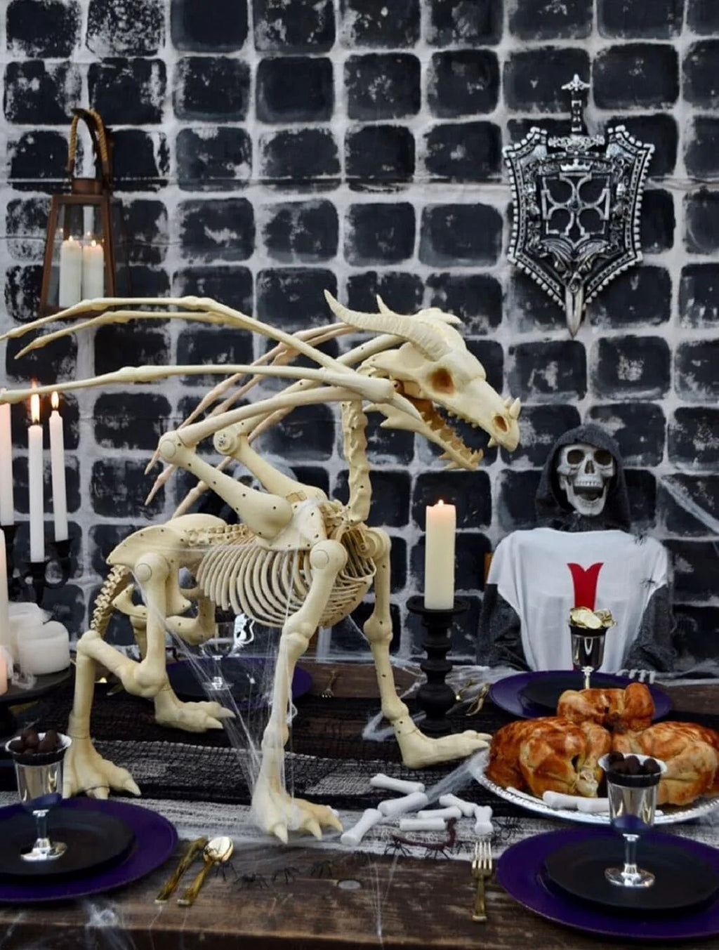 Pterosaur Skeleton Halloween Decoration - 4ft, 49in Long x 36in High