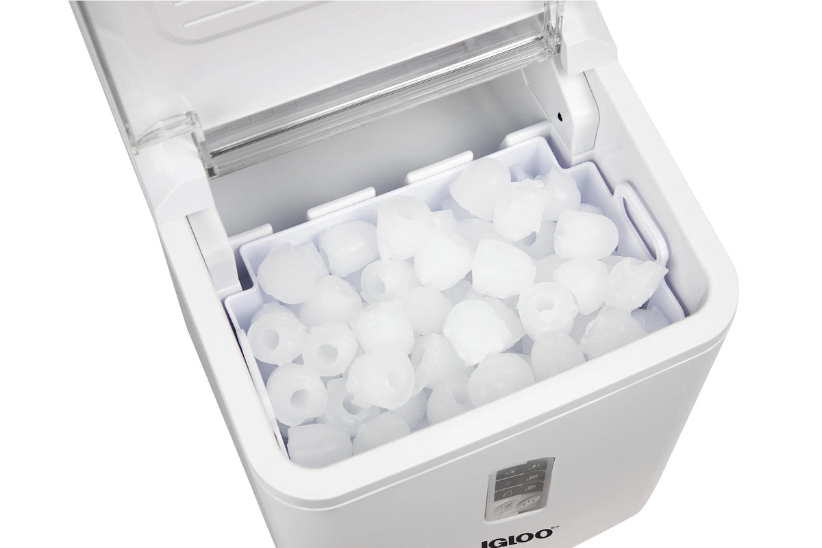 Igloo Self-Cleaning Countertop Ice Maker, 1.5 qt, 26 lbs/24 Hours, Aqua