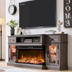 Farmhouse Electric Fireplace TV Stand For TVs Up To 80 Inches - 70W x 16D x 32H