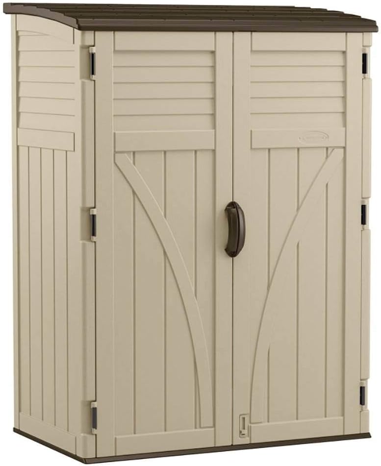 Suncast Resin Vertical Outdoor Storage Shed, 6x4, 54 cu. ft.
