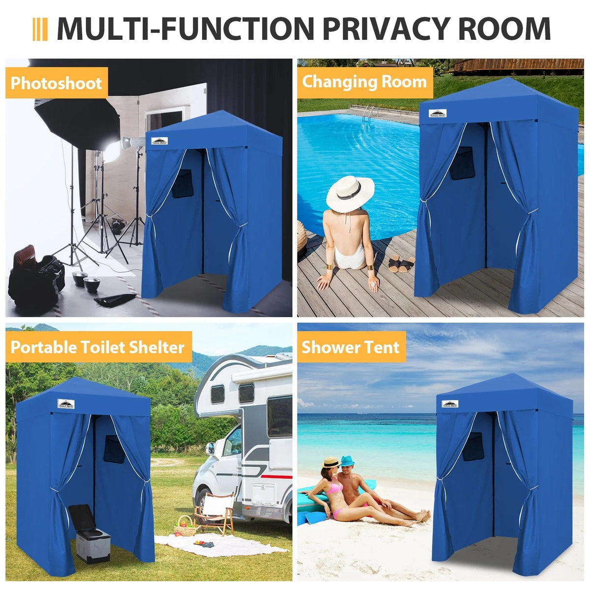 EAGLE PEAK Ultra Compact 4 ft x 4 ft Pop-Up Changing Room Canopy - Flex