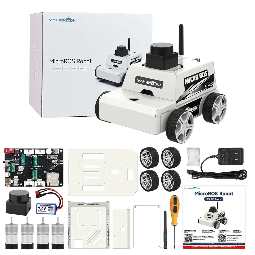 Yahboom Programmable Robot Car Kit With 2MP Camera, 4PCS 310 Encoder Motors, 7.4V Battery - ROS2-Humble Python3