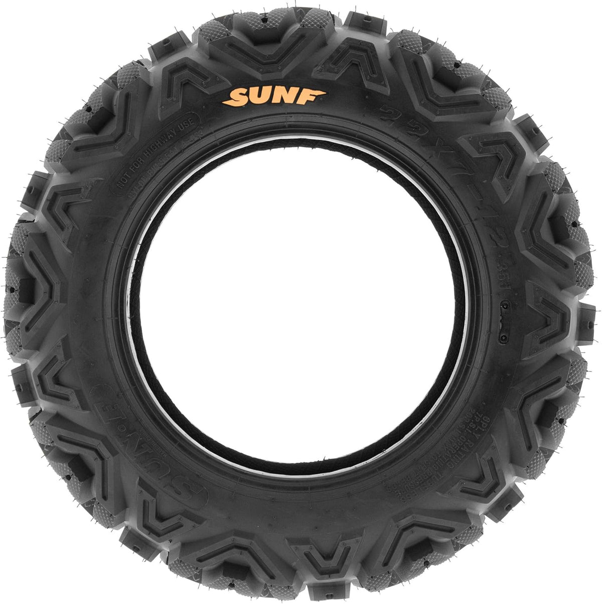 ATV UTV All-Terrain Replacement Tires Set Of 4, 25x8-12 Front And 25x10-12 Rear