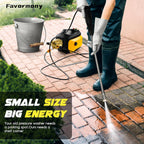 Portable Compact Electric Pressure Cleaner With 33FT Extension Hose, 3 Nozzles And Foam Cannon