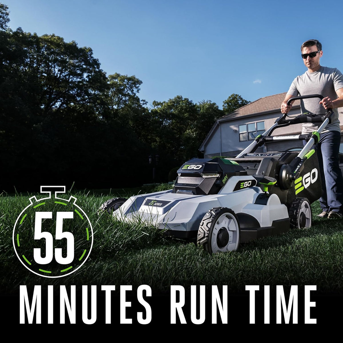 EGO POWER+ Cordless Electric Lawn Mower, 21 in, 56V 6.0Ah Battery And 320W Charger - LM2114