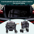 Wagon Stroller For 2 Kids And Cargo With 5-Point Harness