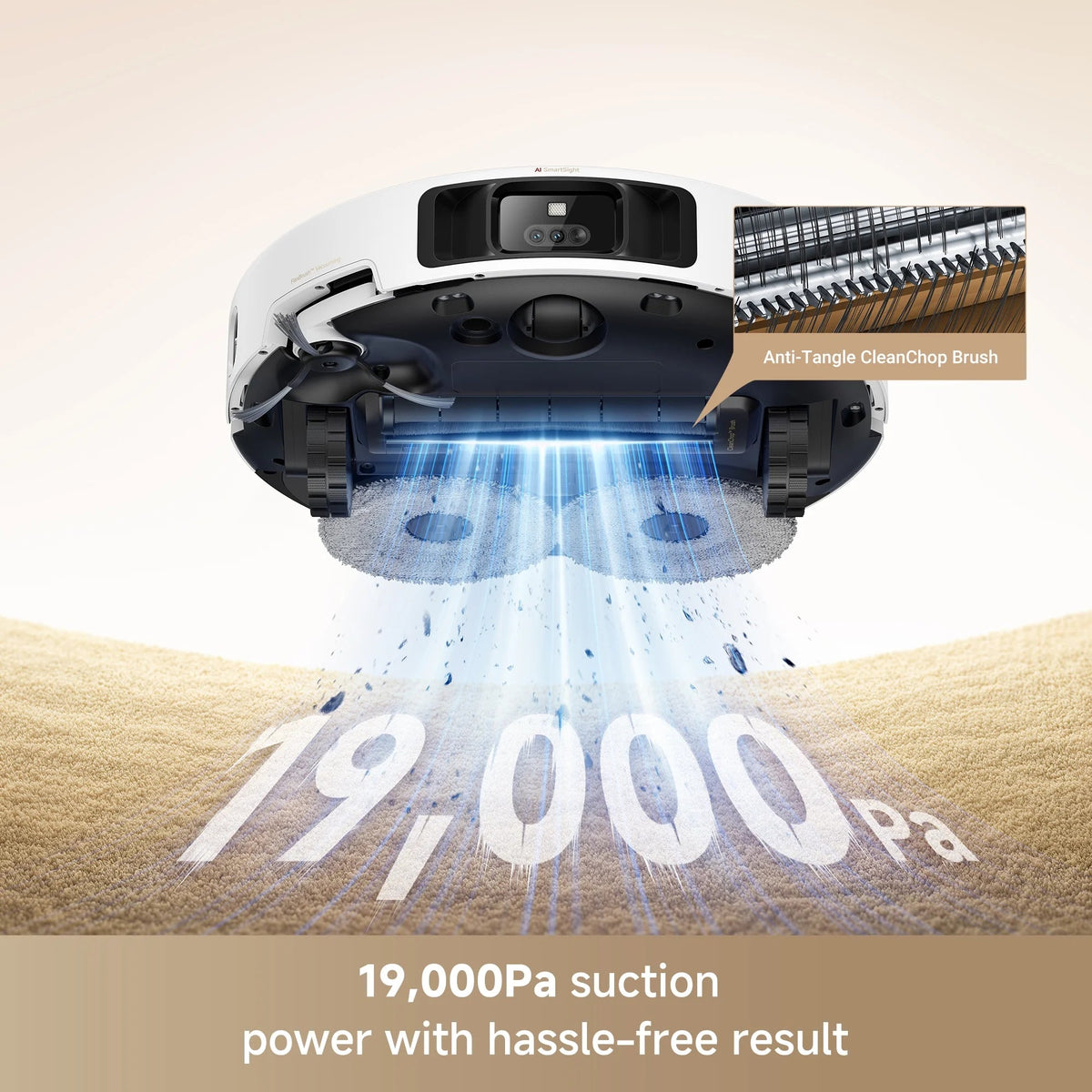 MOVA Robot Vacuum Cleaner With Removable Liftable Mop And 19,000Pa Suction - P50 Pro Ultra