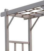Dura-Trel PVC Garden Arbor, Elmwood, Mocha, 57in x 85in