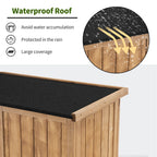 MCombo Tall Garden Wood Storage Shed, Brown - 1.52 x 2.85 ft