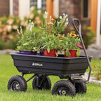 Gorilla Carts Utility Dump Wagon 6 Cubic Feet 1200 lb Capacity Black - GOR6PS