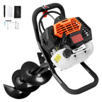 KFFKFF Gas Earth Auger, 52CC 1450W, 8 inch Drill Bit And Extension Rod - D52-F