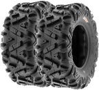 ATV UTV All-Terrain Replacement Tires Set Of 4, 25x8-12 Front And 25x10-12 Rear
