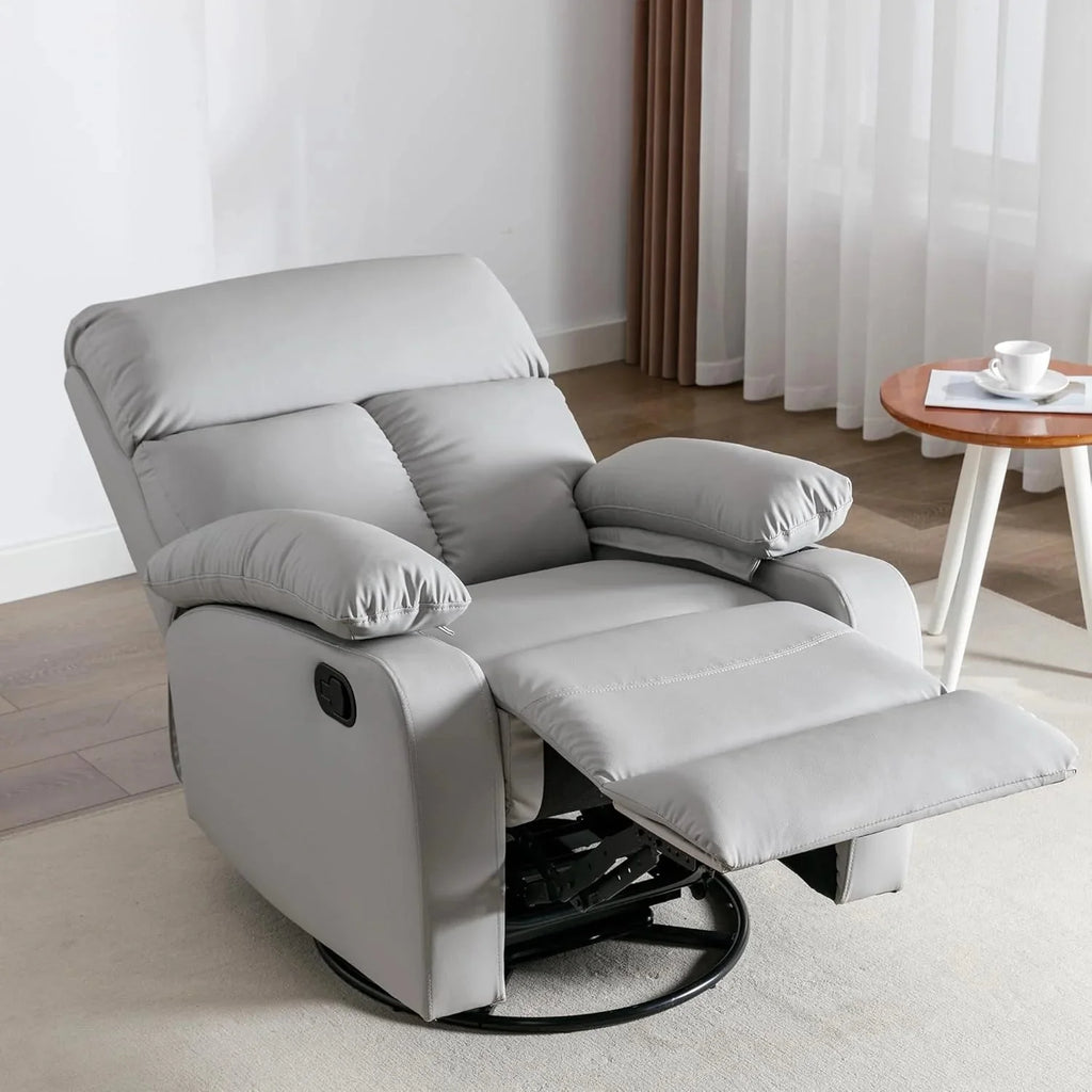 Swivel Rocker Recliner Chair For Compact Spaces - 32in D x 30.2in W x 38.9in H