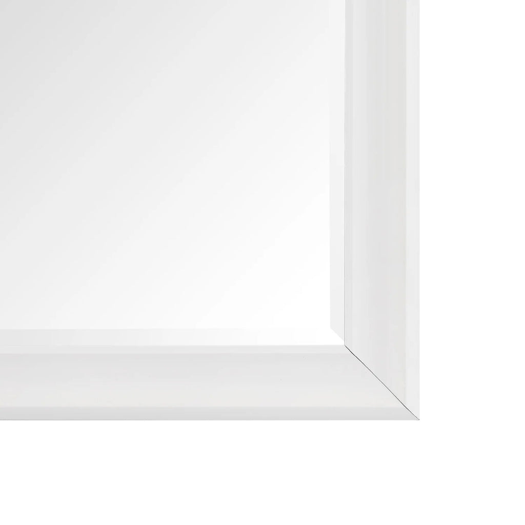 Full Length Oversized Rectangle Wall Mirror With Smooth Faux Wood Frame