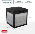 200 Gallon Resin Deck Box, 59.7 in L x 28.5 in W x 35.4 in H