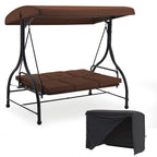 AECOJOY 3-Person Steel Canopy Porch Swing Glider Hammock