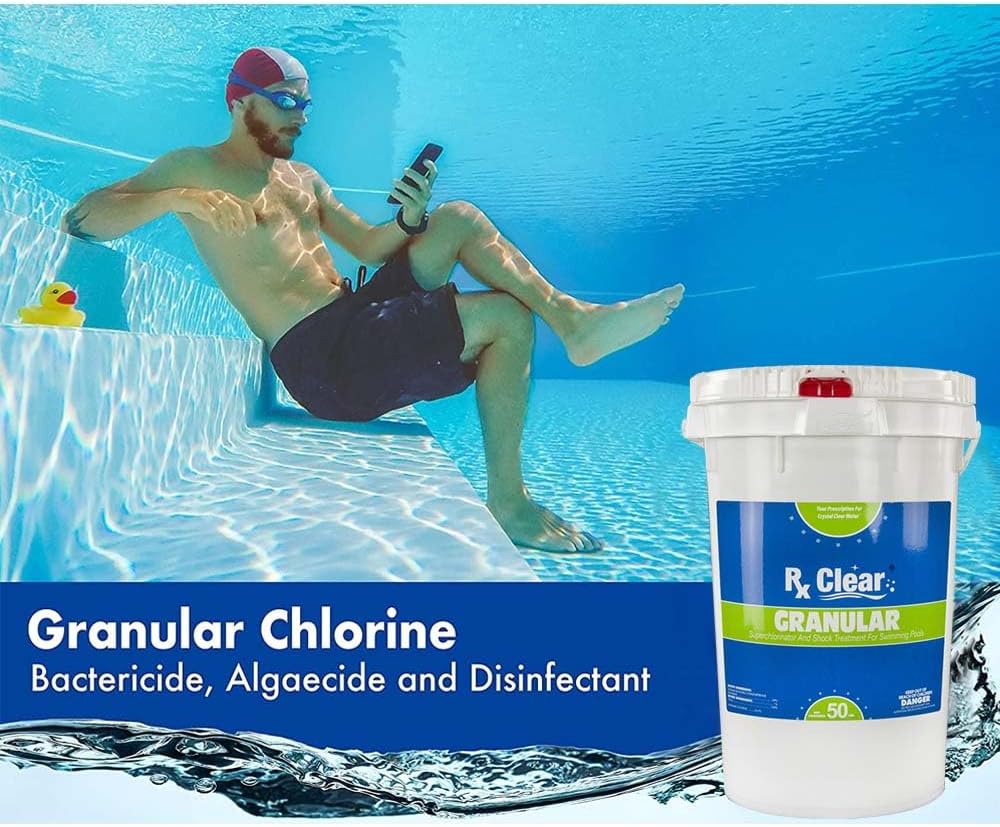 Rx Clear Stabilized Granular Chlorine, 50-Pound Bucket - 204046