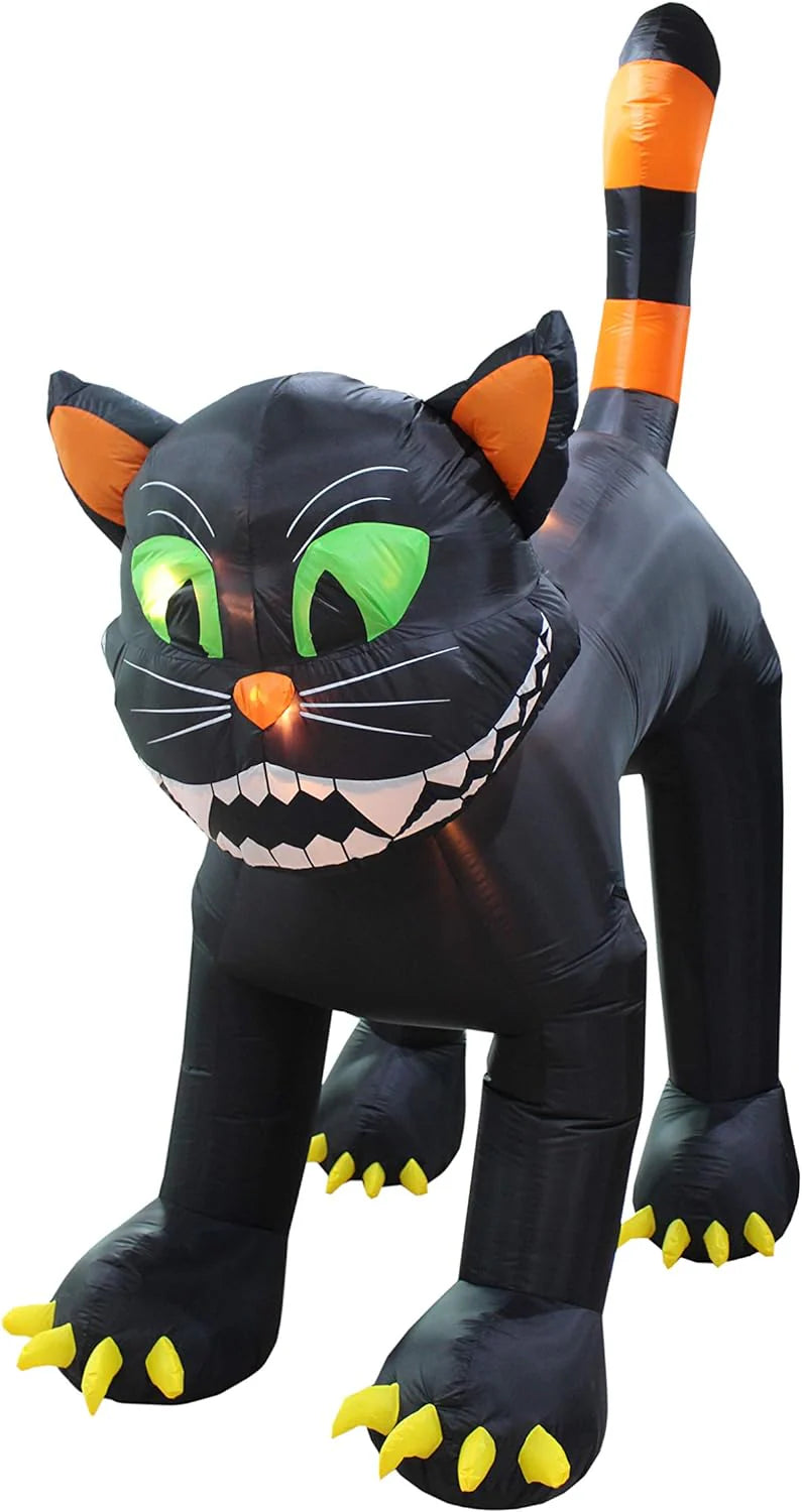 BZB Goods Animated Halloween Inflatable Black Cat, 112 x 43 x 130 inches