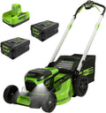 Greenworks Cordless Self-Propelled Lawn Mower 60V 21in - 2 x 4.0Ah Batteries