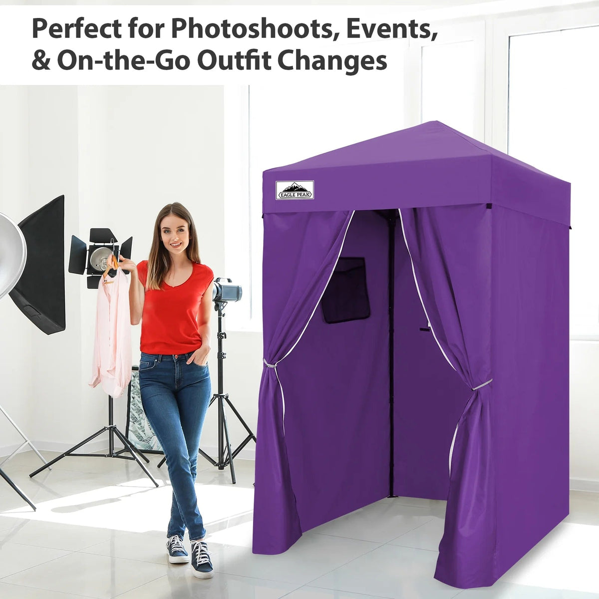EAGLE PEAK Ultra Compact 4 ft x 4 ft Pop-Up Changing Room Canopy - Flex