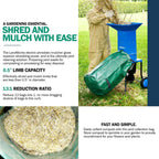Landworks Electric Leaf Mulcher & Shredder, 120V, 11-Inch Blade, 0.5-Inch Cutting Capacity