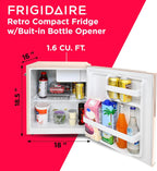 Frigidaire Retro Compact Refrigerator 1.6 cu ft 16 in D x 18 in W x 18.5 in H Moonlight - EFR176