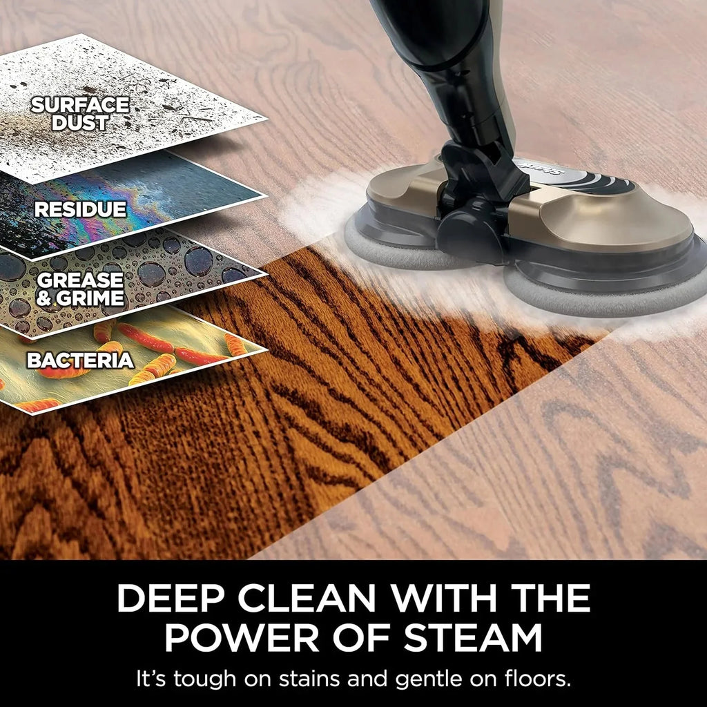 Shark Steam & Scrub Mop, Gold, 3 Steam Modes, 4 Washable Pads - Steam & Scrub