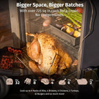 East Oak 30-Inch Outdoor Electric Smoker With Built-In Meat Probe And Side Loader
