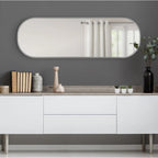 Capsule Framed Wall Mirror, 16x48, 18x24, 22x34, 24x36, Black, Bronze, Gold, Gray, Silver, Antique-Bronze
