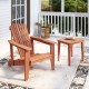 Solid Wood Adirondack Chair, Natural, 34 x 28 x 35 inch