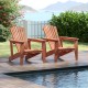 Solid Wood Adirondack Chair, Natural, 34 x 28 x 35 inch