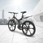 Aiqidi 26 Inch 21 Speed Full Suspension Folding Mountain Bike, Black