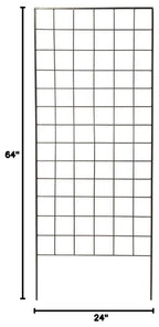 American Garden Works Narrow Screen Trellis, Black 64.25"H - STNMB