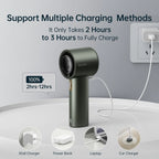 JISULIFE Handheld Turbo Fan, 5000mAh Rechargeable, 1-100 Speeds, Digital Display - Pro1S