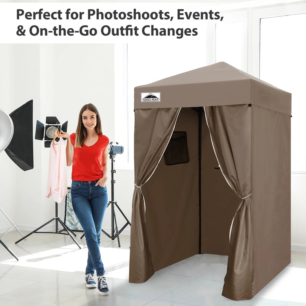 EAGLE PEAK Ultra Compact 4 ft x 4 ft Pop-Up Changing Room Canopy - Flex