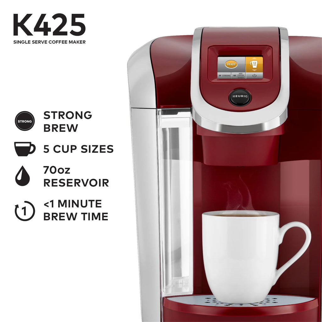 Keurig Single Serve K-Cup Pod Coffee Maker, Vintage Red, 70oz - K425
