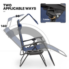 MoNiBloom Zero Gravity Reclining Chairs Set Of 2 With Canopy Shade And Headrest, Black - 330 lbs