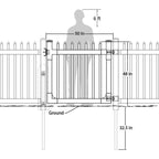 WamBam White Vinyl Picket Fence Panel Kit, 4ft H x 6ft W, 1 Panel + 1 Post - BL19101