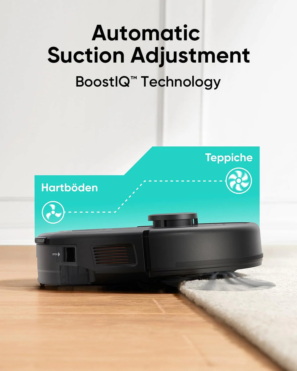 eufy Robot Vacuum, 5,000 Pa Suction, iPath Laser Navigation, Black, 12.8in x 13in x 4in - T2267111