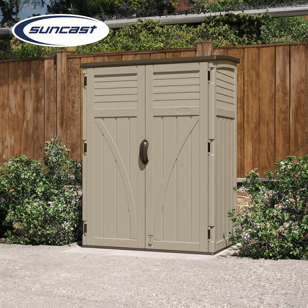 Suncast Resin Vertical Outdoor Storage Shed, 6x4, 54 cu. ft.