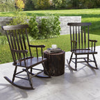 Costway Rubber Wood Rocking Chair, White, 22 x 32 x 44 in, 300 lbs