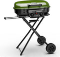 Brand-Man Portable Propane Gas Grill With Folding Cart And Push-Button Ignition