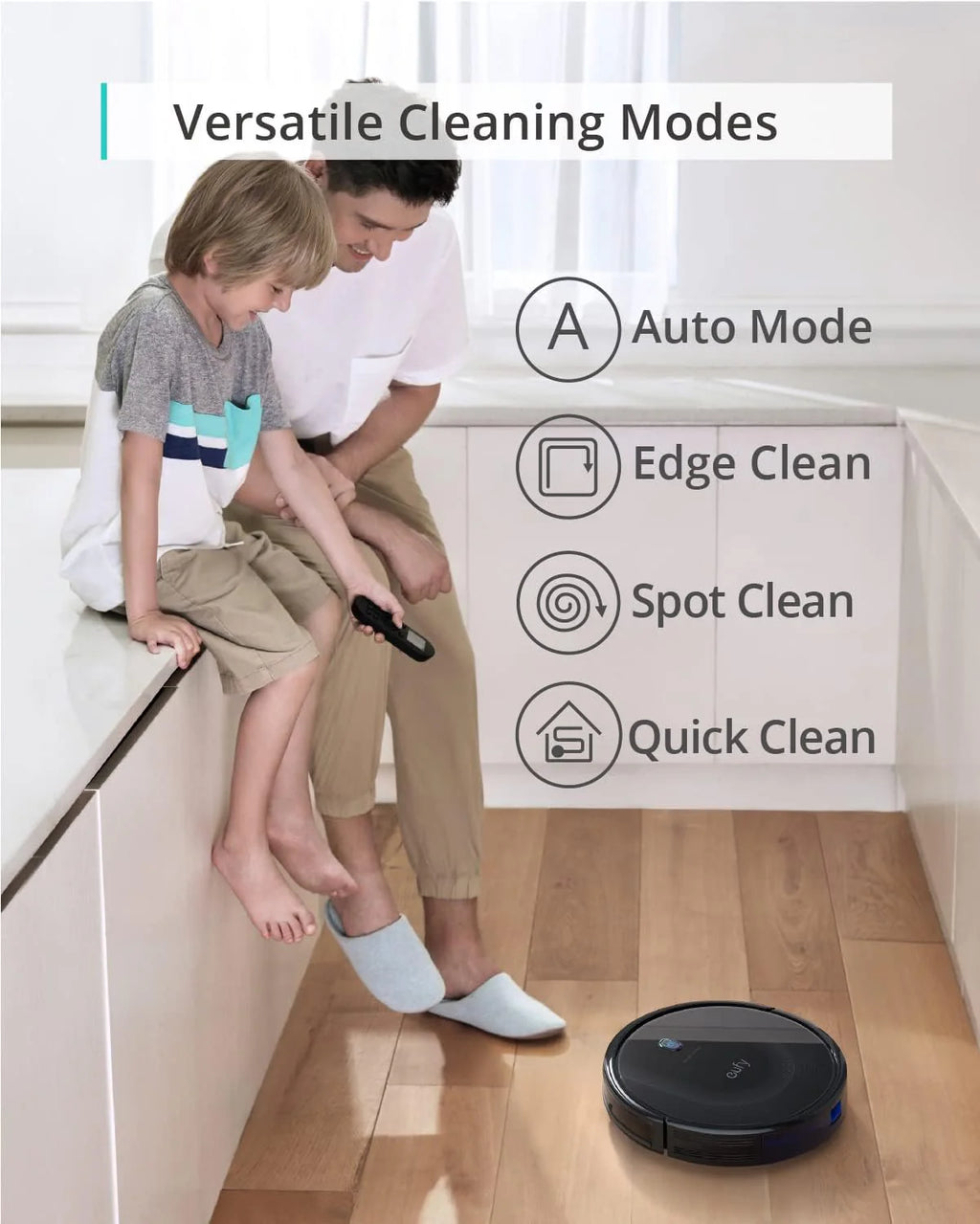 eufy Robot Vacuum, 5,000 Pa Suction, iPath Laser Navigation, Black, 12.8in x 13in x 4in - T2267111