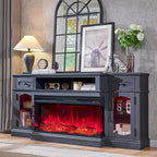 Farmhouse Electric Fireplace TV Stand For TVs Up To 80 Inches - 70W x 16D x 32H
