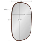 Capsule Framed Wall Mirror, 16x48, 18x24, 22x34, 24x36, Black, Bronze, Gold, Gray, Silver, Antique-Bronze