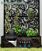 2PCS Metal Planter Box With Trellis 70.9in x 47.2in x 15.7in