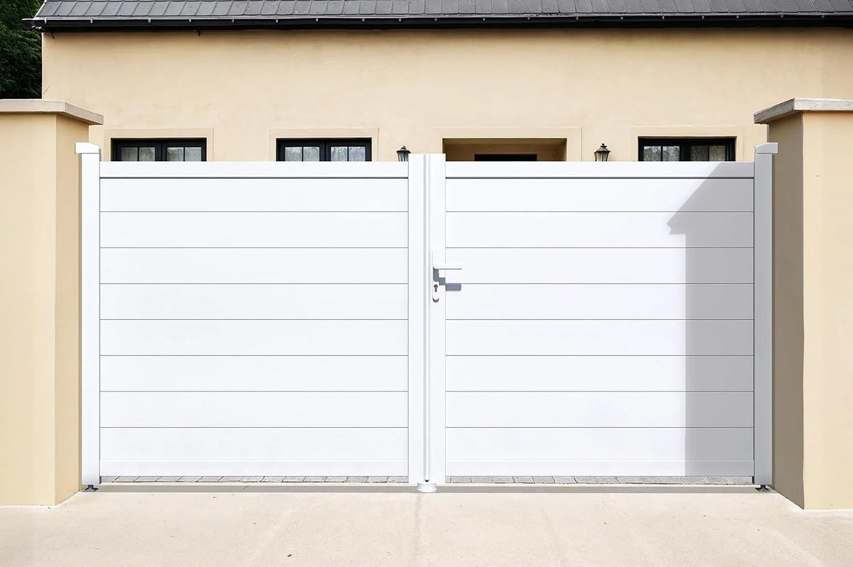 Casanoov Aluminium Folding Driveway Gate 4m x 160cm Grey - KIT-000024